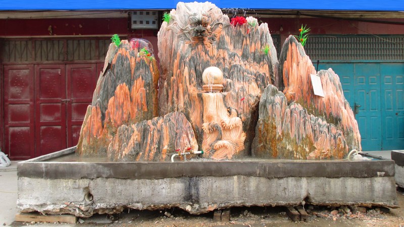 大型晚霞红假山石