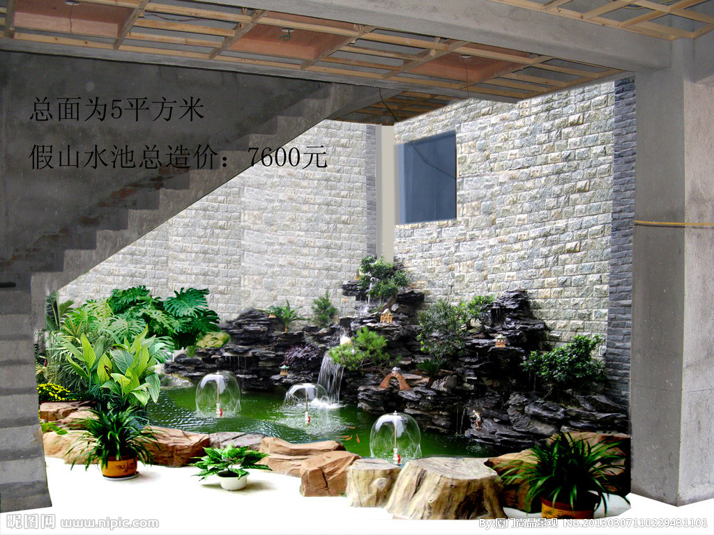 中式庭院必备三元素：假山、流水、翠竹